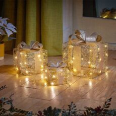 5050642104777 1 Gold Light Up Weave Gift Box Decoration Set Of 3.jpg